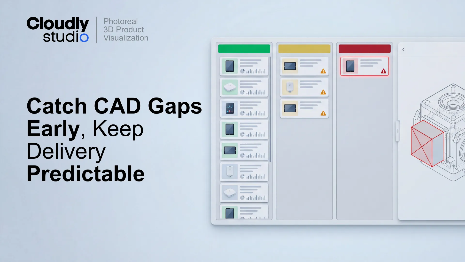 Predictable CAD-to-Render Delivery: How We Catch Gaps on Day One