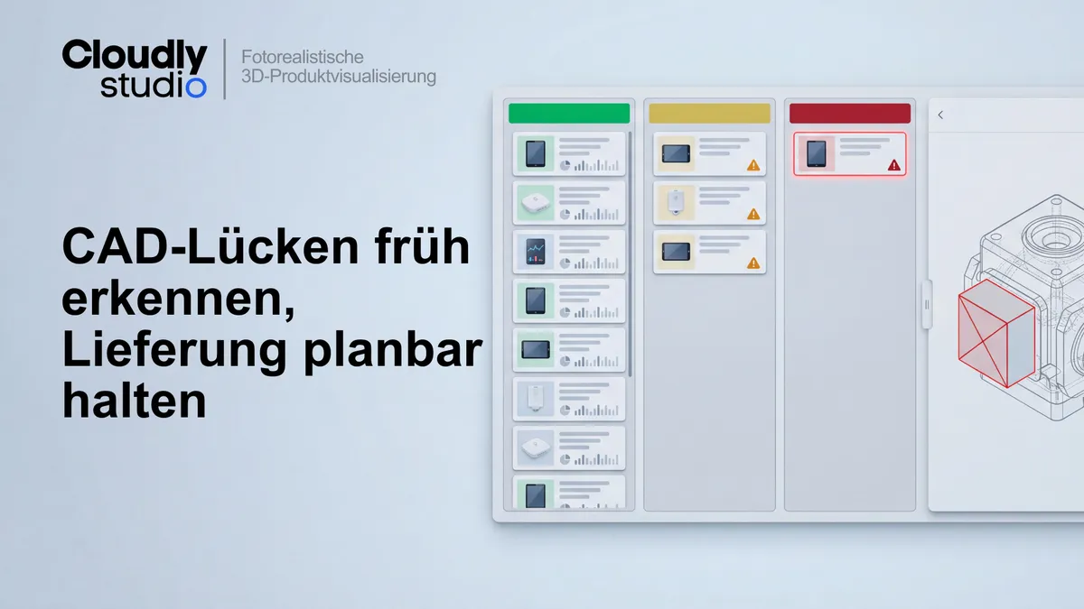 Planbare CAD-zu-Render-Lieferung: Wie wir Lücken an Tag eins erkennen
