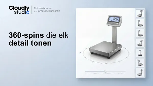 360-Graden Productvideo's vanuit CAD 3D - MP4-Specificatie voor Maximaal Detail