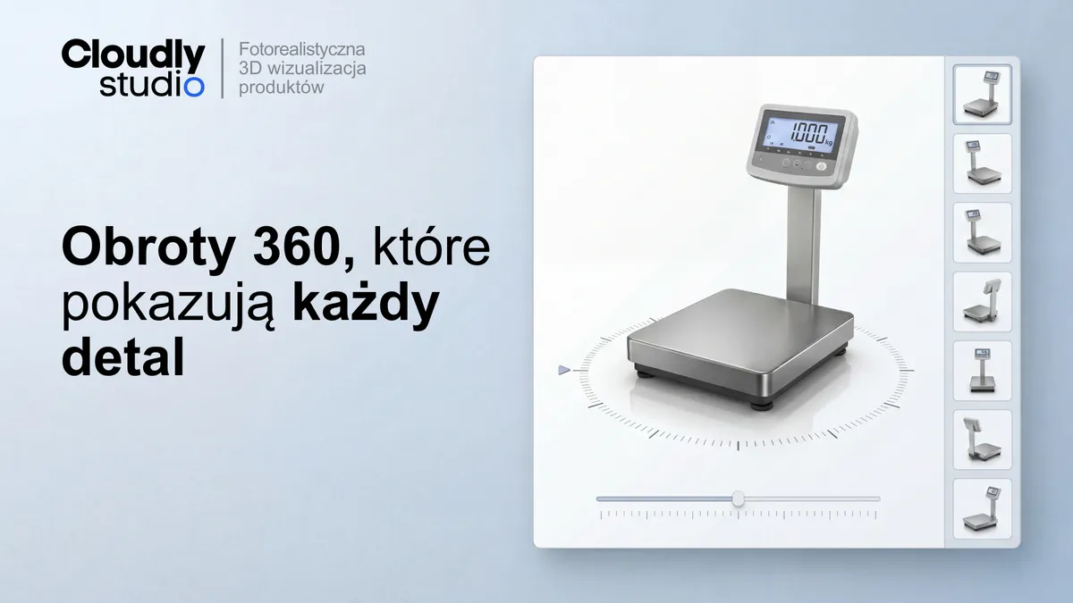 Obroty 360, które pokazują każdy detal: Specyfikacja (MP4, 6–8 sekund, wolna rotacja), która zachowuje jakość