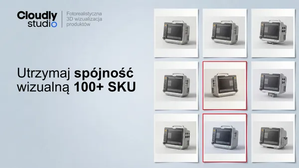 Ponad 100 SKU wizualnie spójnych - Wizualizacja 3D w skali katalogu
